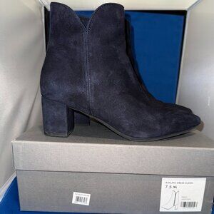 Aquatilia Kaylani Dress Booties-Blue Suede-Size 7.5